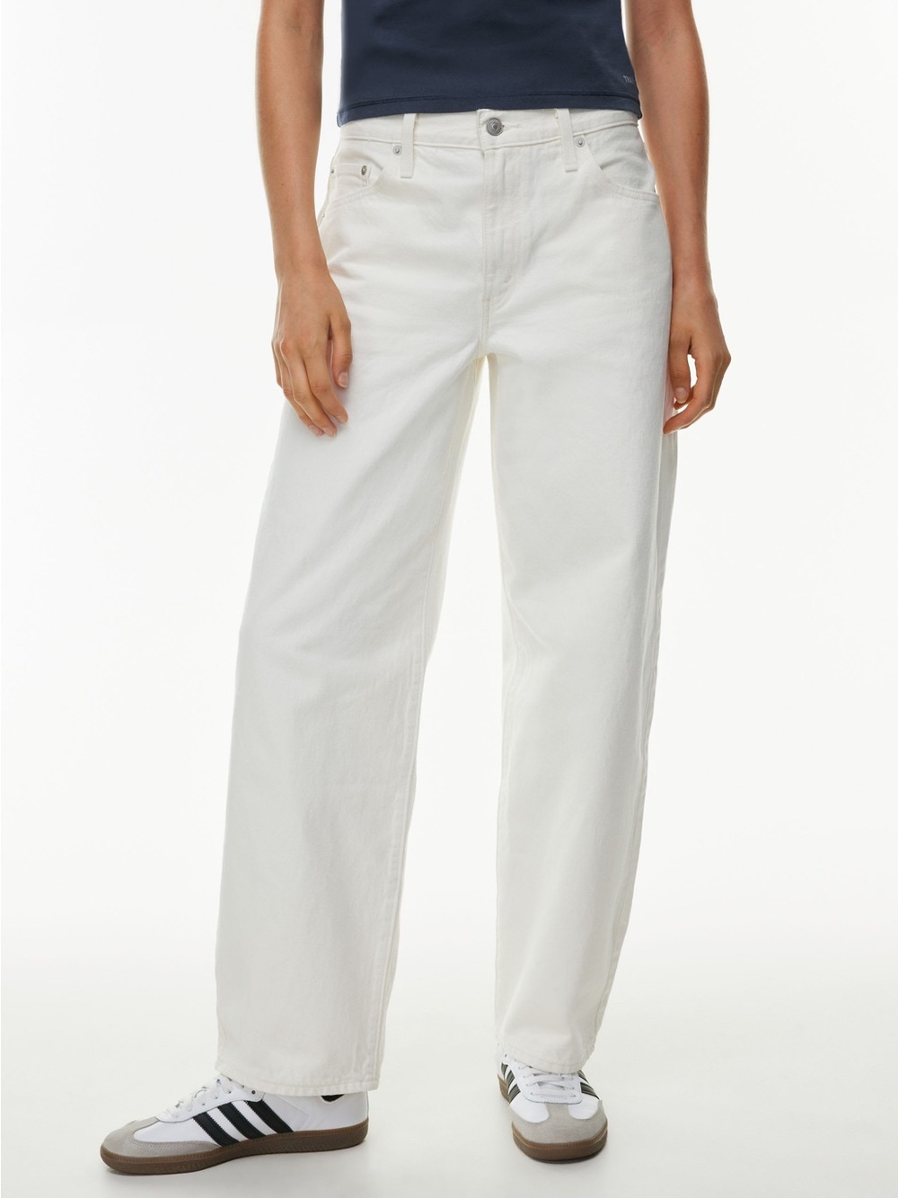Levi's White Baggy Dad Jeans - Relaxed Straight Fit
